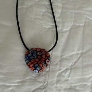 Colorful Heart Pendant Necklace